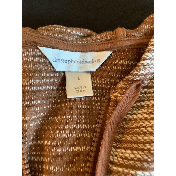 Christopher & Banks Womens Long Sleeve Zip-Up Knit Jacket Size Large - Picture 9 of 15